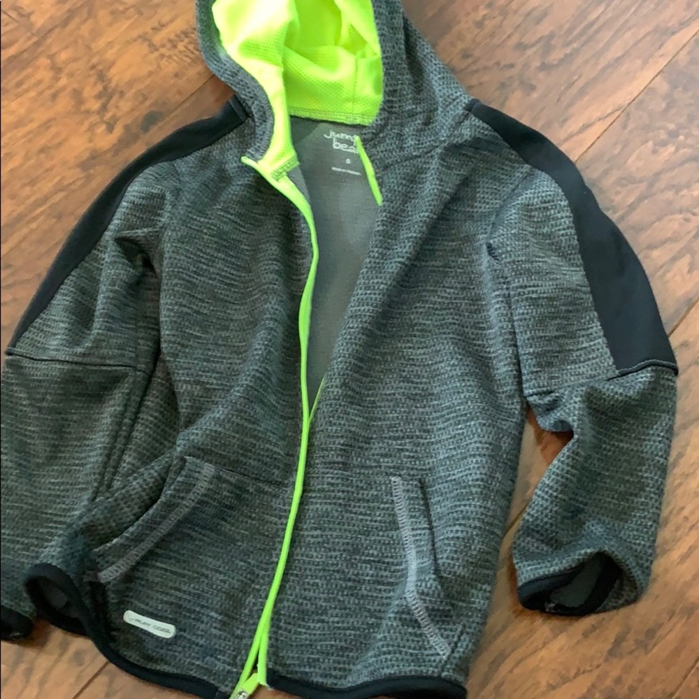 Jumping Beans Gray and Neon Green Kids Jacket